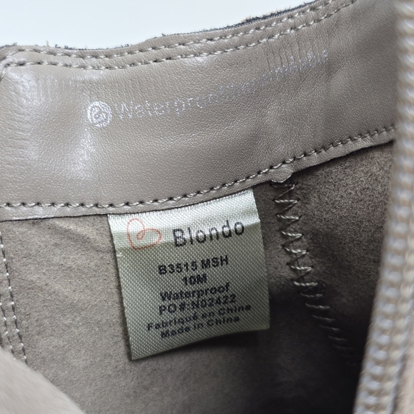 Blondo Side Zip Ankle Chukka Boots Brown Women's Size 10 Waterproof Pre-owned - Picture 4 of 10